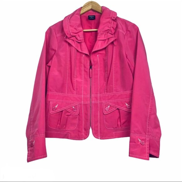Tribal women Coral  pink Zip-Up Windbreaker jacket - Picture 1 of 14